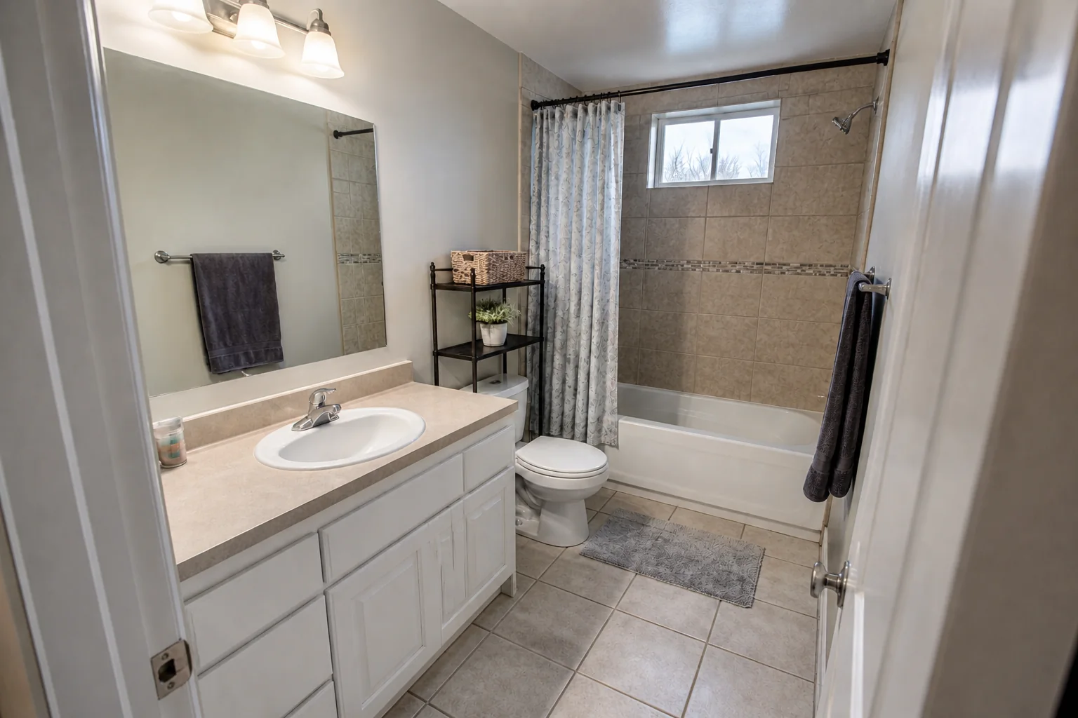 Bathroom after natural photo editing