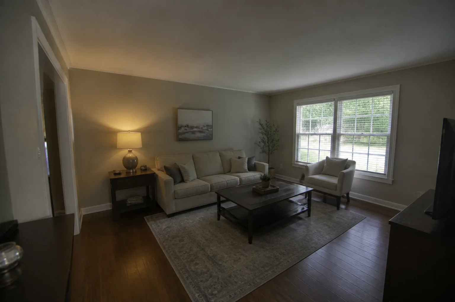 Living room before editing
